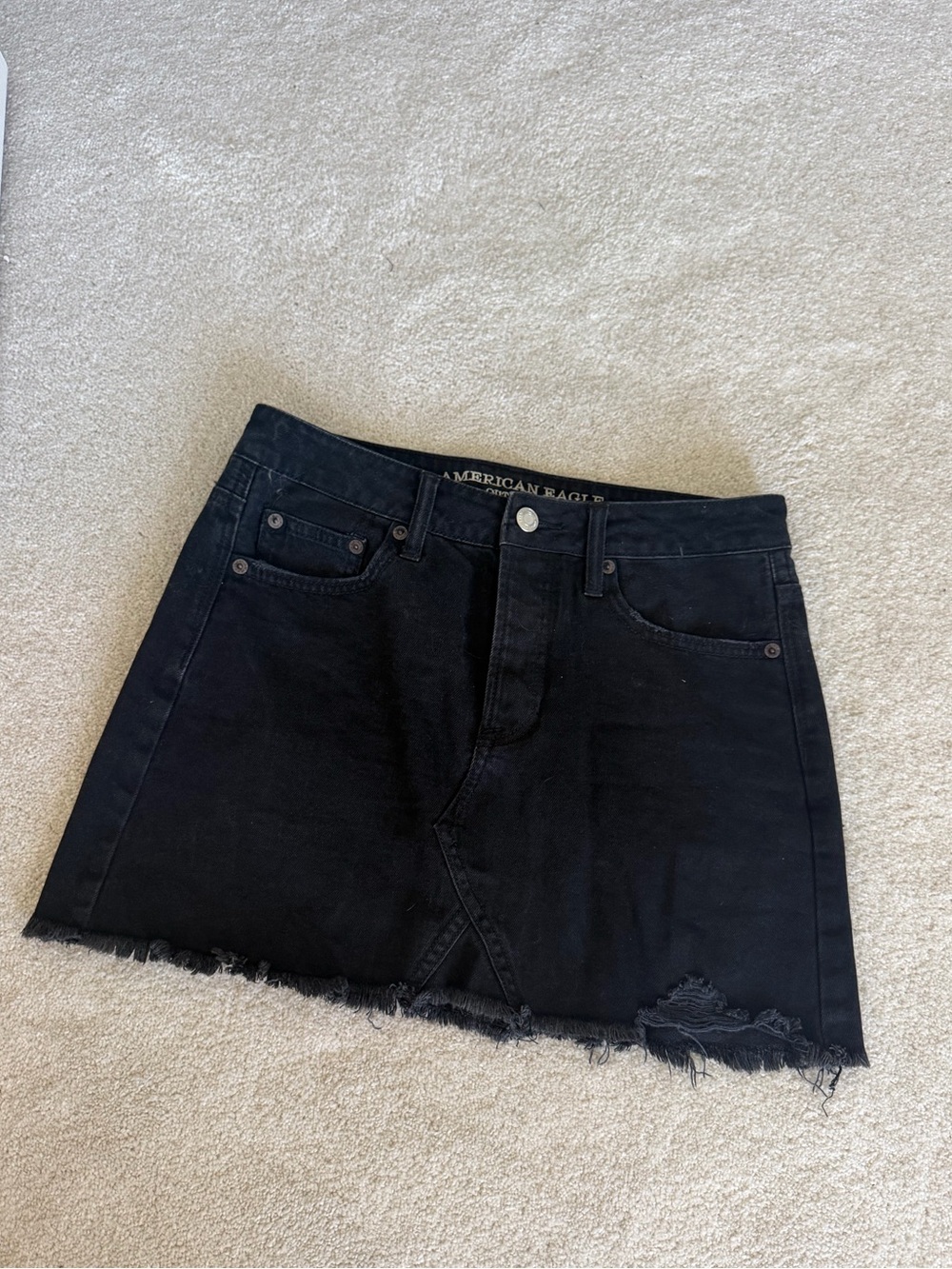American Eagle Outfitters Black Denim Mini Skirt